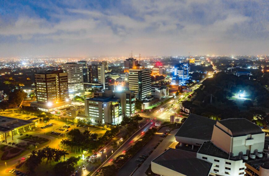 Accra Ghana at night